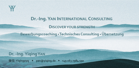career opportunities and business information at: Dr.-Ing. Yan International Consulting